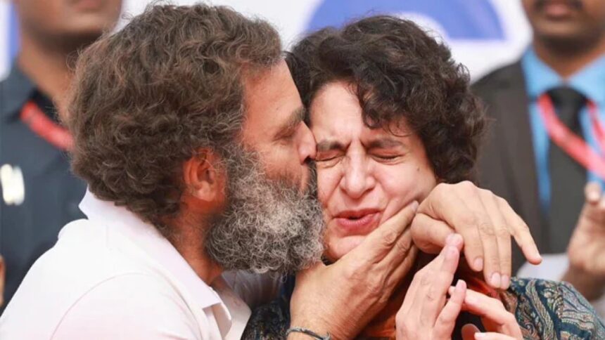 up minister dinesh pratap singh criticized rahul gandhi kissing priyanka gandhi । राहुल ने बहन प्रियंका को मंच पर ही किया Kiss, यूपी के मंत्री ने जताई आपत्ति, बहुत कुछ बोल दिया