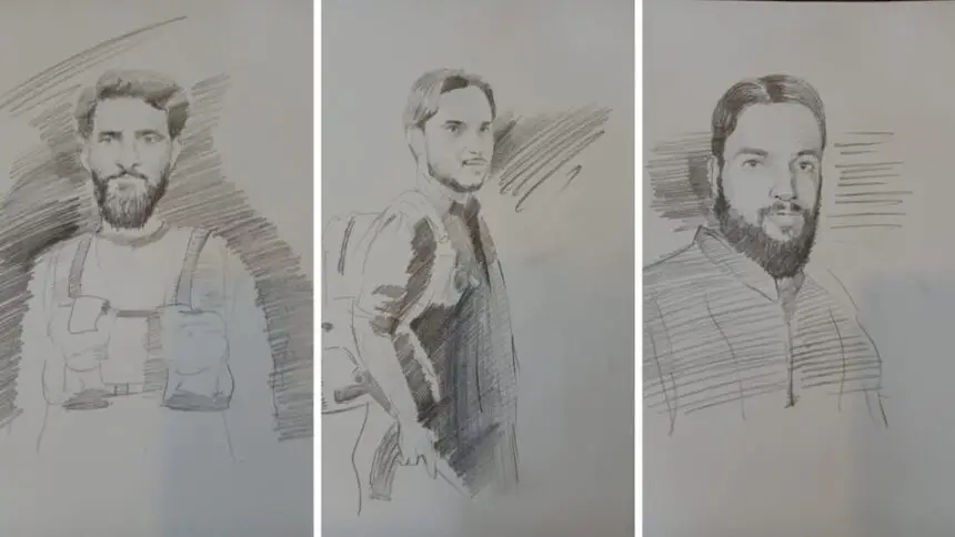 सुरक्षा एजेंसी ने तीन संदिग्ध आतंकवादियों के स्केच जारी किए हैं.